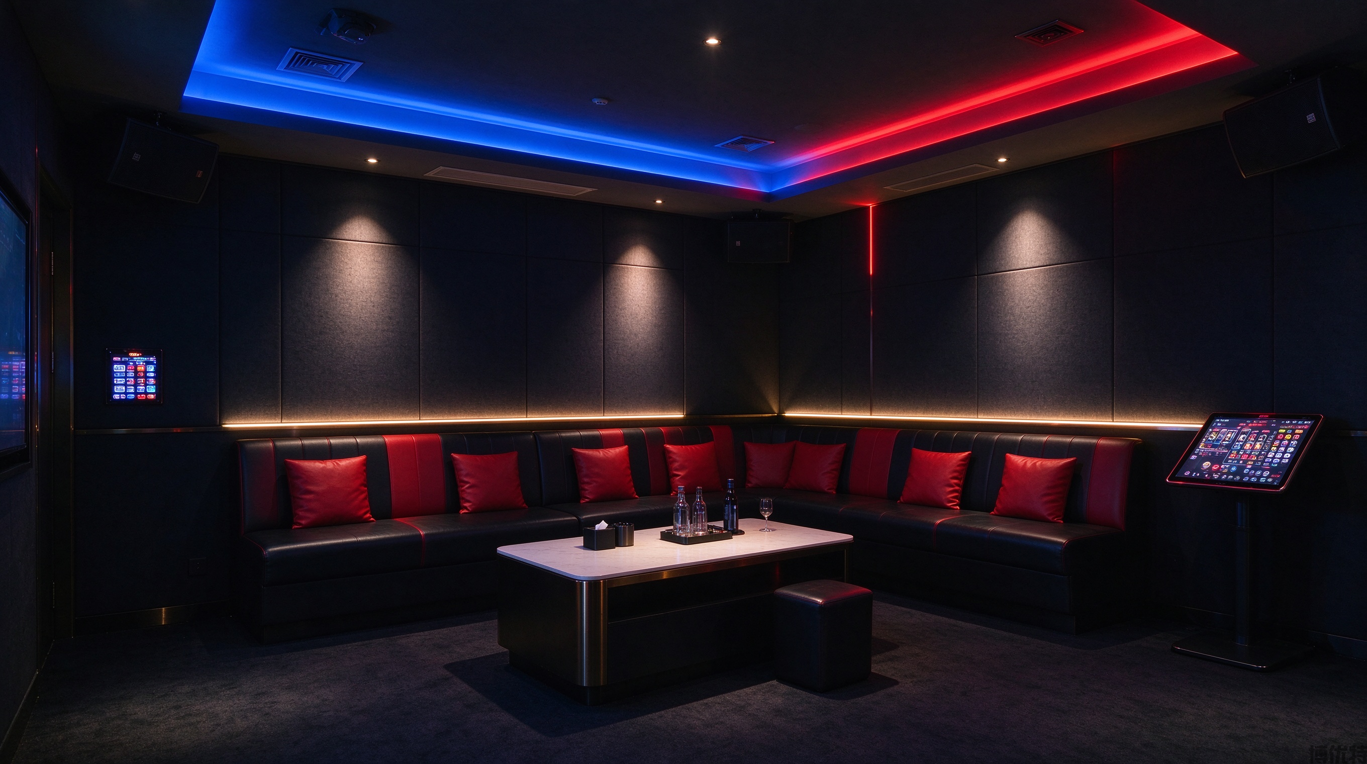 KTV 长条直排沙发